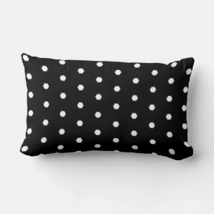 Coussin Rectangle Simple Honeypeb Hexagon Motif noir et blanc