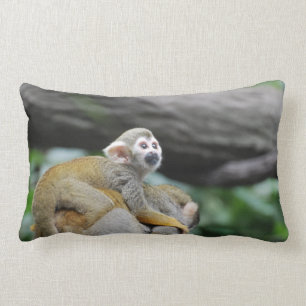 Coussin Rectangle Singe-écureuil adorable de bébé