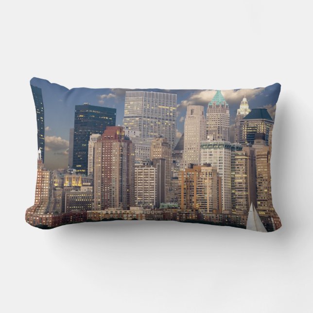 Coussin Rectangle Skyline de New York (Recto)