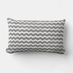 Coussin Rectangle Slate Grey Chevron Motif