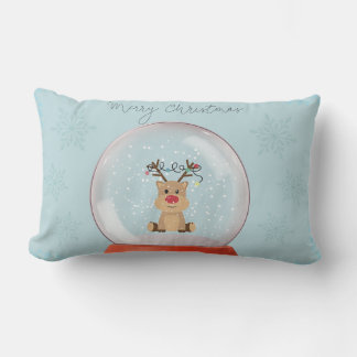 Coussin Rectangle Snowglobe Wonderland Throw Pillow