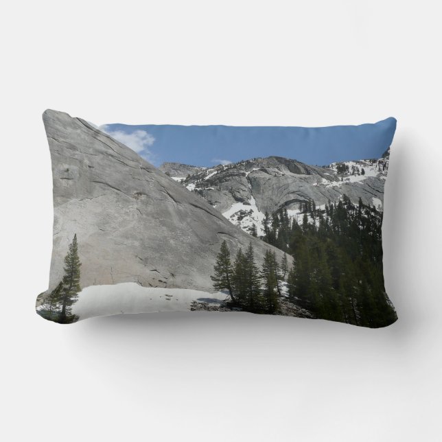 Coussin Rectangle Snowy Granite Domes I au parc national Yosemite (Recto)