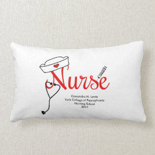 Coussin Rectangle Soignez le nom de cadeau d'obtention du diplôme,
