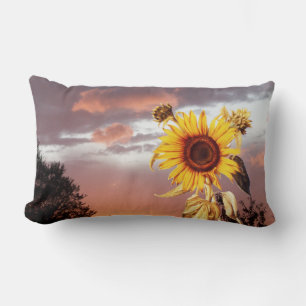 COUSSIN RECTANGLE SOLEIL ET COUCHER DE SOLEIL ÉTÉ
