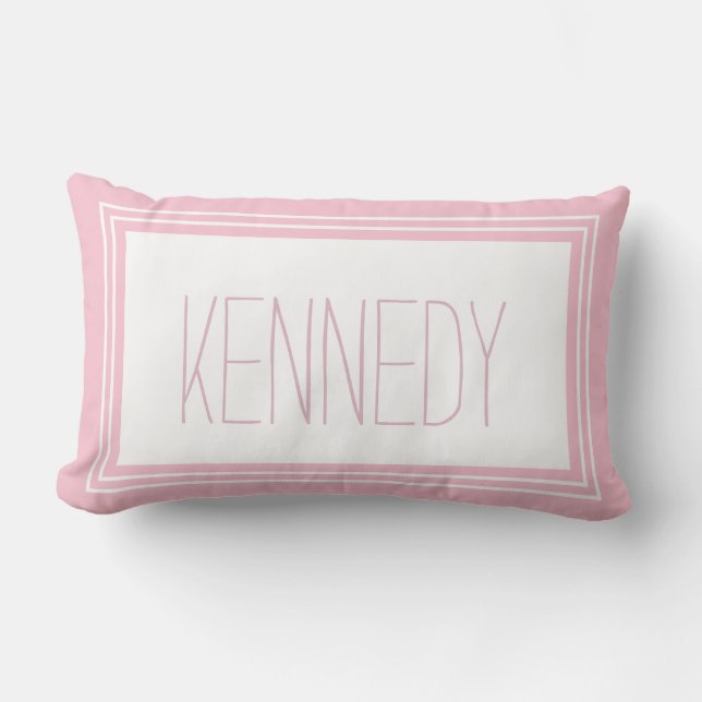 Coussin Rectangle Souvenir fait sur commande de nom de monogramme de (Recto)