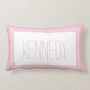 Coussin Rectangle Souvenir fait sur commande de nom de monogramme de