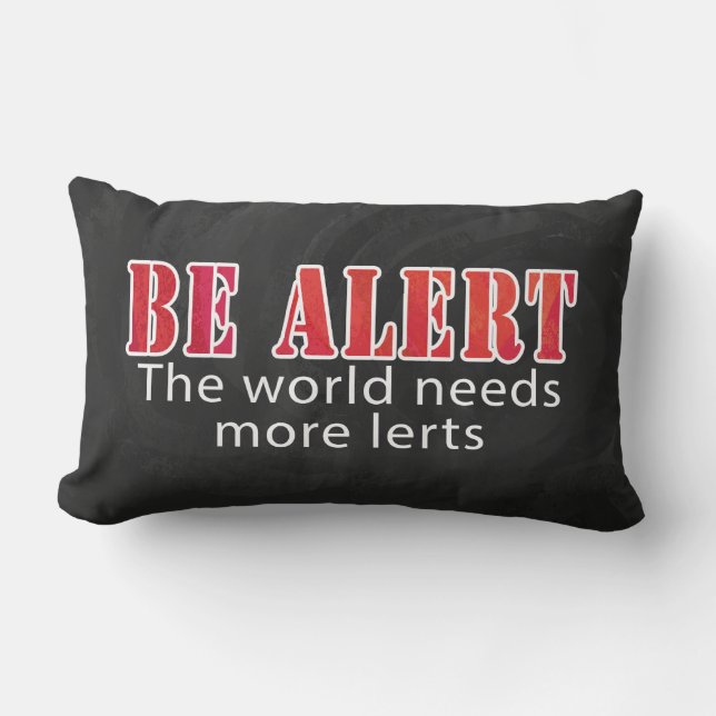 Coussin Rectangle Soyez alerte (Recto)