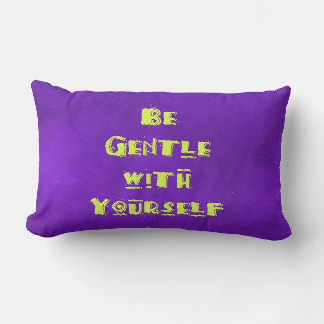 Coussin Rectangle Soyez doux avec vous-même (Recto)
