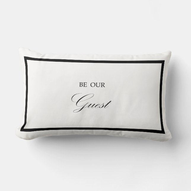 Coussin Rectangle Soyez notre carreau de chambre à coucher d'invité (Recto)