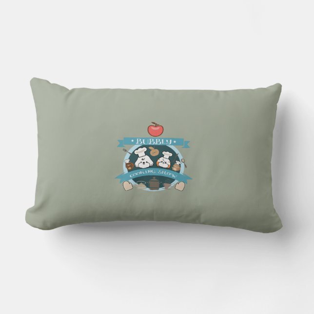 Coussin Rectangle spectacle de cuisines du chef bubbly (Recto)