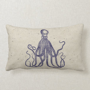 Coussin Rectangle Spectre de poulpe texturé Vintage