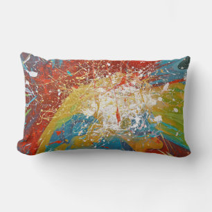 Coussin Rectangle Splash de peinture Abstraite