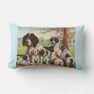 Coussin Rectangle springer spaniel maman et chiots