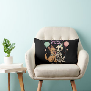 Coussin Rectangle Squelette Déplaisant mignon serrant berger alleman