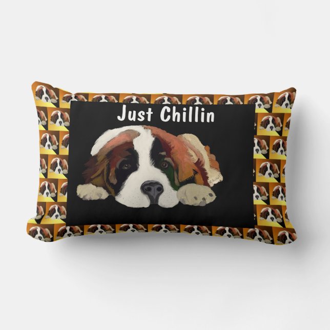 Coussin Rectangle St. Bernard Puppy (Recto)