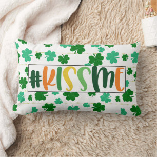 Coussin Rectangle St. Patricks Day Kiss Me Cute Green Clover