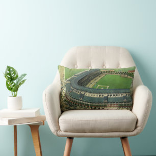 Coussin Rectangle Stade de baseball vintage, Vue aérienne