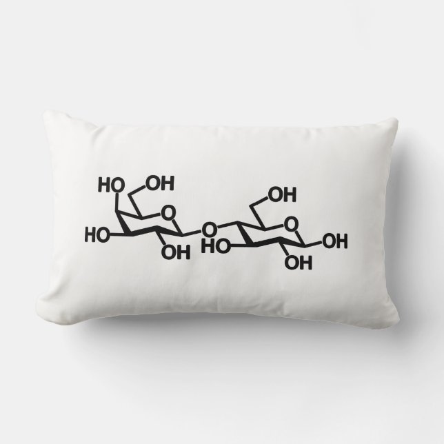 Coussin Rectangle Structure du lait lactose (Recto)