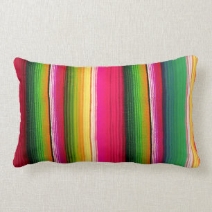 Coussin Rectangle style mexicain coloré