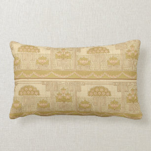 Coussin Rectangle Style Mission vintage Floral & Clé Motif Frieze