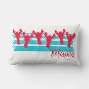 Coussin Rectangle Style rétro de la ligne de homard du Maine