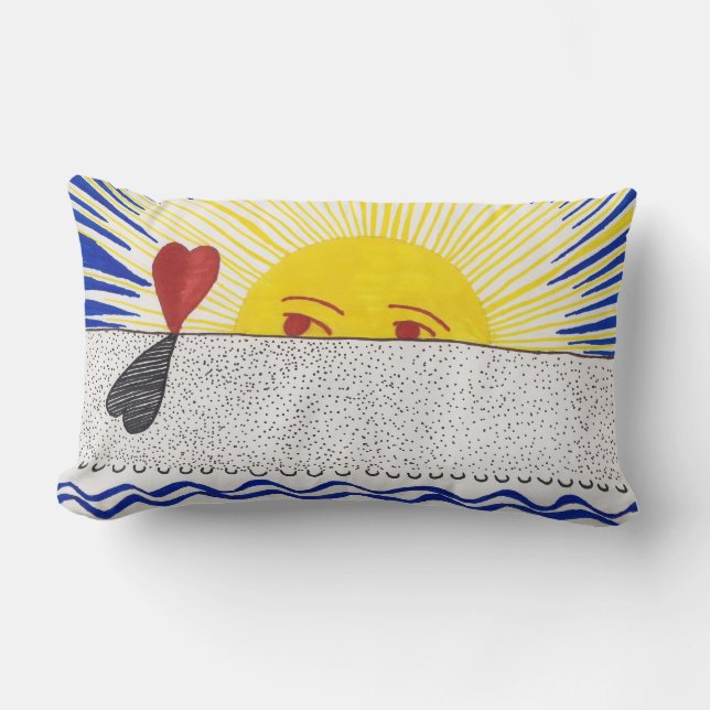Coussin Rectangle Sun, mer, amour (Recto)