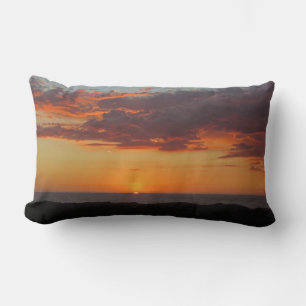 Coussin Rectangle Sunset Photo Bright Orange Soirée Sky Ocean