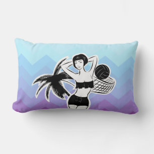 Coussin Rectangle Sunset Resort Chevron Print