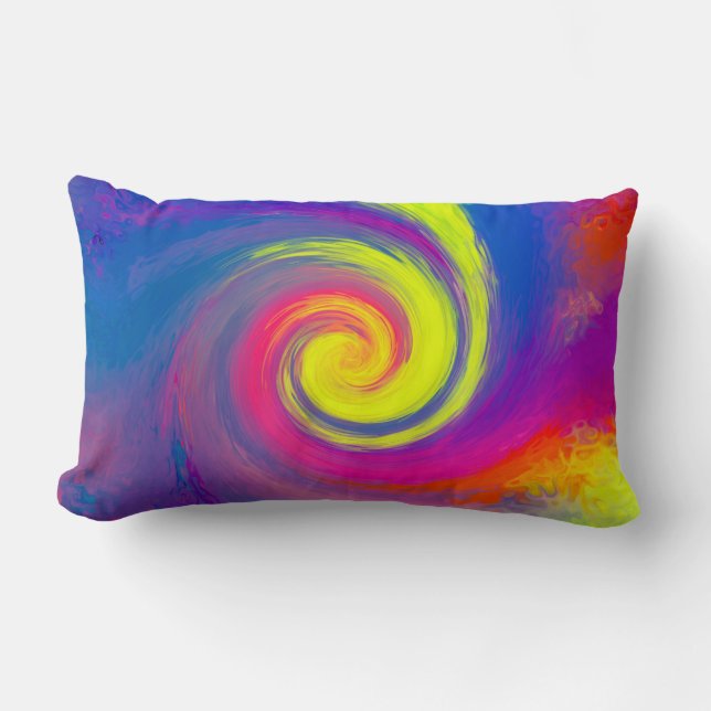 Coussin Rectangle Super spirale spirale Abstraite (Recto)