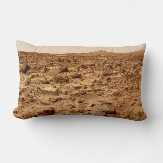 Coussin Rectangle Surface rocheuse de la planète Mars (Recto)