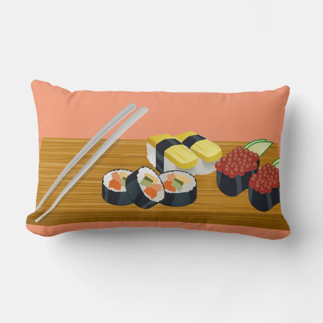 Coussin Rectangle Sushi Équipe (Recto)
