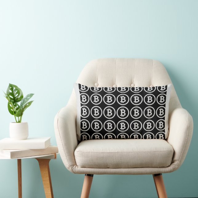 Coussin Rectangle SYMBOLE Bitcoin B Dollar Crypto (Chaise)