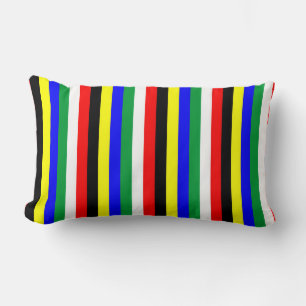 Coussin Rectangle Symbole des lignes du drapeau sud-africain