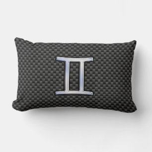 Coussin Rectangle SYMBOLE Zodiaque Gemini Style fibre de carbone cha