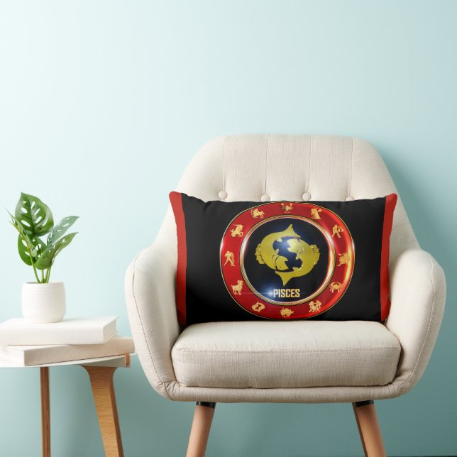 Coussin Rectangle SYMBOLE Zodiaque Pisces Astrologie (Chaise)