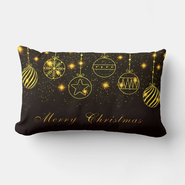 Coussin Rectangle Symboles Joyeux Noël (Recto)