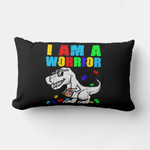 Coussin Rectangle T Rex Dino Je Suis Un Guerrier Sensibilisation sur