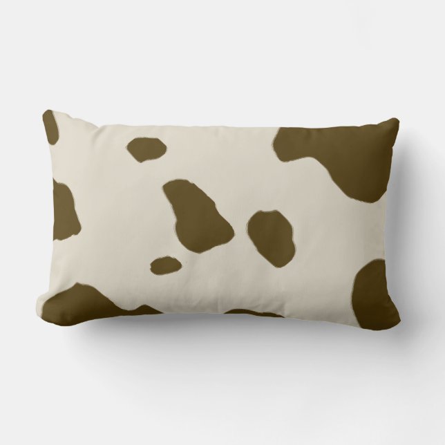 Coussin Rectangle Taches Brown de vache à poster de animal (Recto)