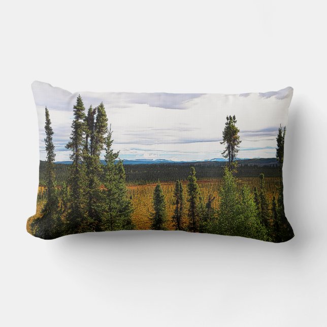 Coussin Rectangle Taiga été (Recto)