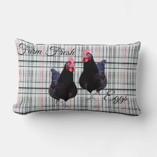 Coussin Rectangle Tartan Chicken Farm Design frais,