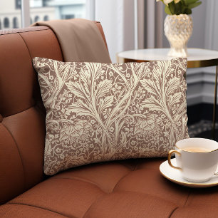 Coussin Rectangle Taupe Brown Arcadia William Morris Hawthorn