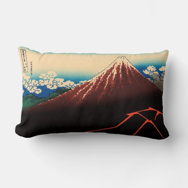Coussin Rectangle Tempête de pluie sous le sommet (Recto)