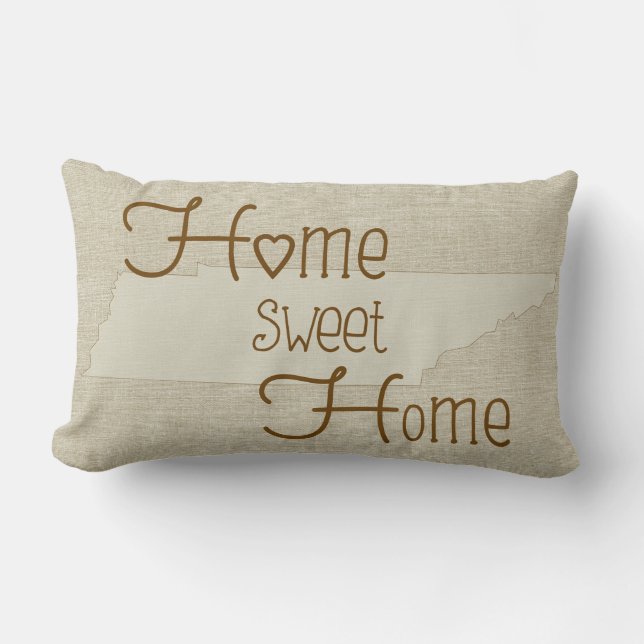 Coussin Rectangle Tennessee-Home Sweet Home nom personnalisé (Recto)