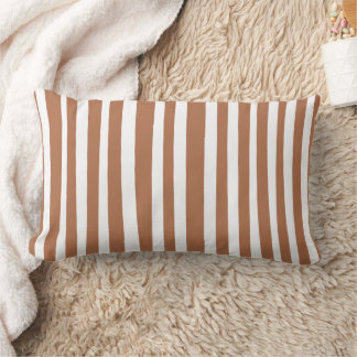 Coussin Rectangle Terracotta Rayures Modernes Minimalistes
