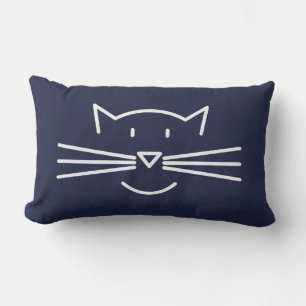 Coussin Rectangle Tête de chat blanc Hiérarchique
