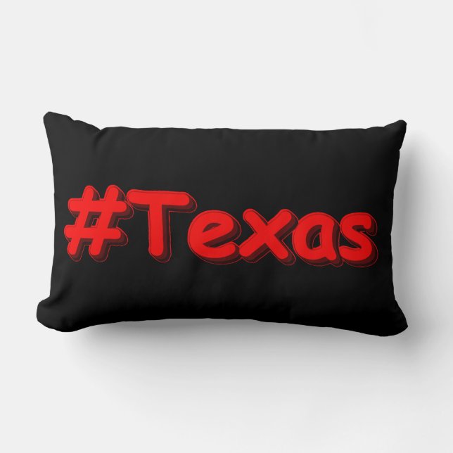 Coussin Rectangle "#Texas " Conception sympa. Commandez dès maintena (Recto)