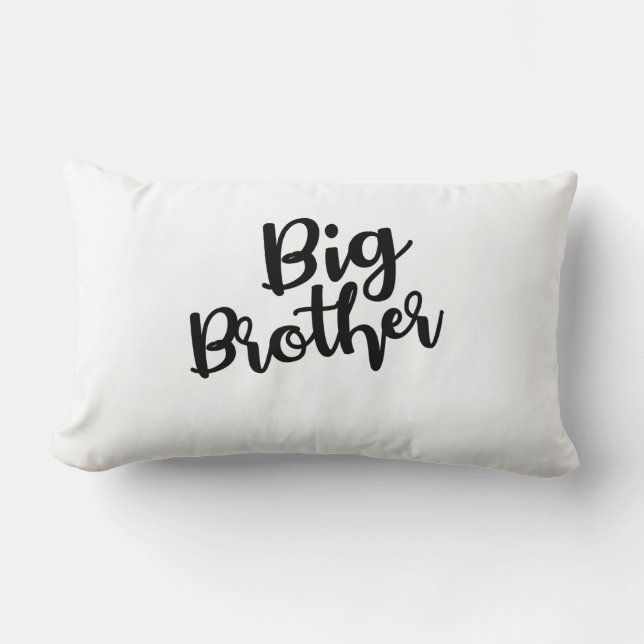 Coussin Rectangle Texte Big Brother dans le style Cursive Black (Recto)