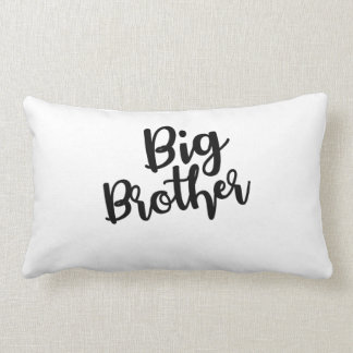 Coussin Rectangle Texte Big Brother dans le style Cursive Black