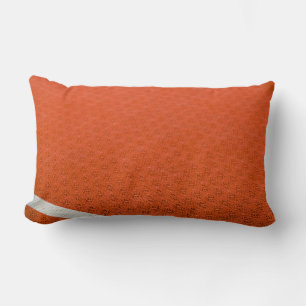 Coussin Rectangle textile orange et blanc