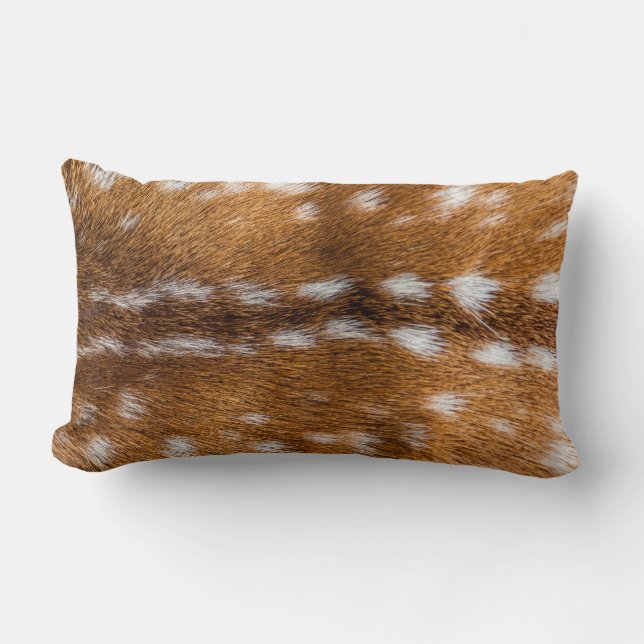 Coussin Rectangle Texture repérée de fourrure de cerfs communs (Recto)
